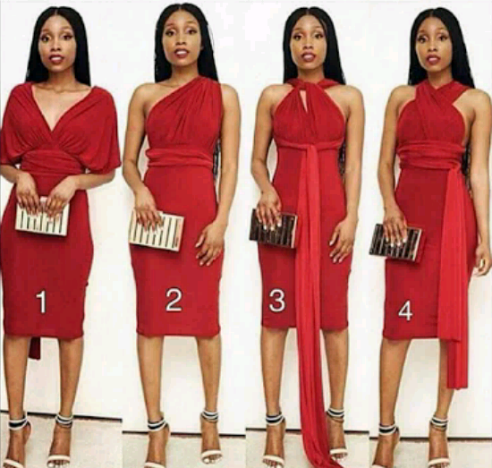 Multi-way convertible dresses.