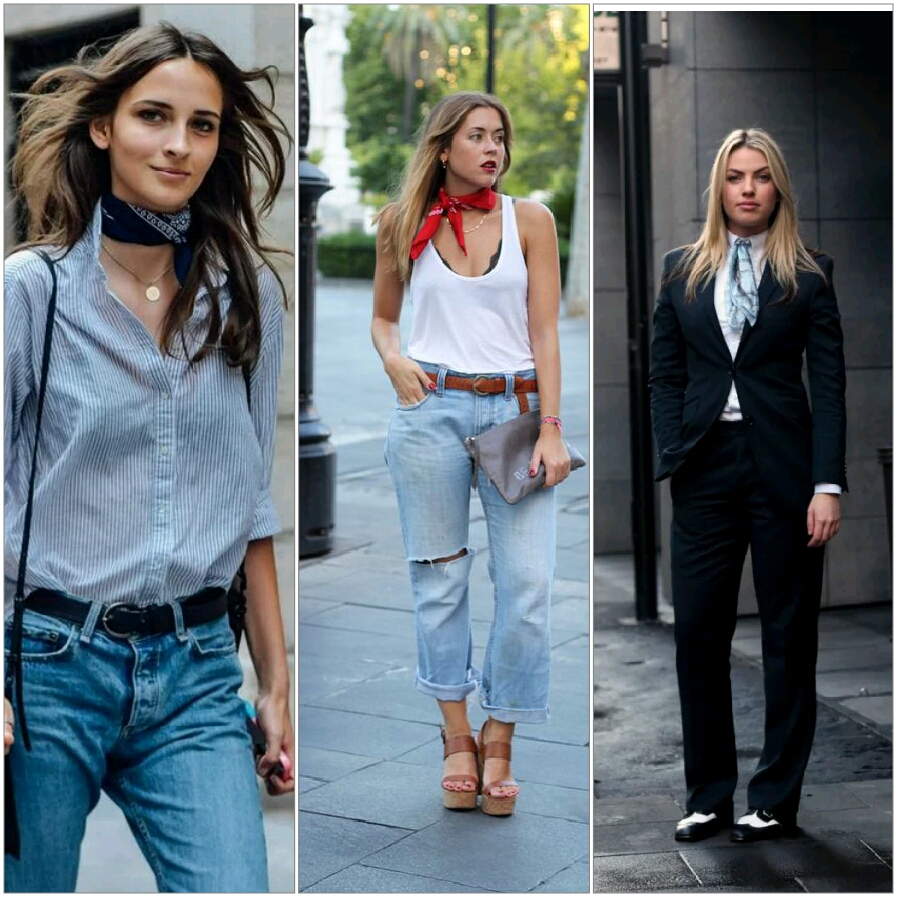 style scarf on the neck