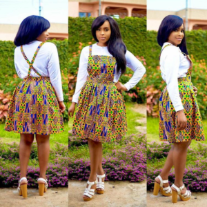 ankara pinafore with kente ankara pinafore with kente fabric