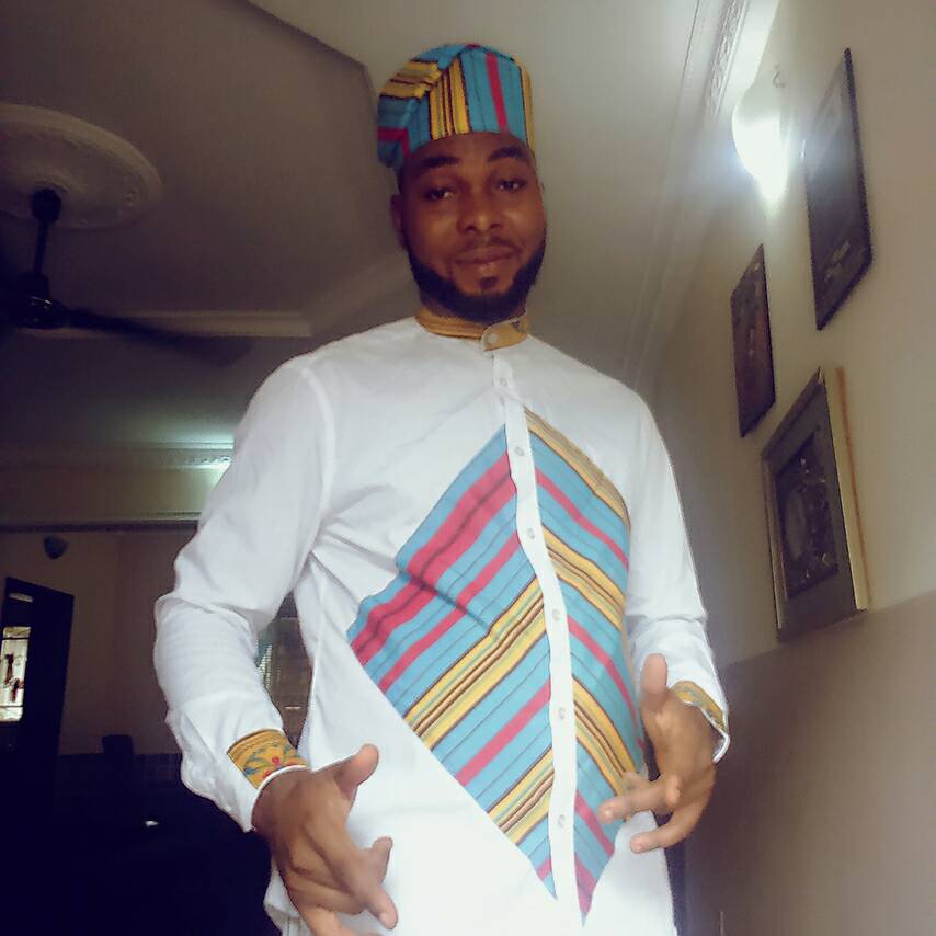 Sammy wonder in ankara shirt Sammy wonder in adulthood clothing