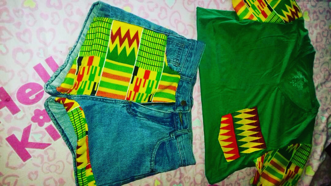 Bum short with ankara adulthood clothing