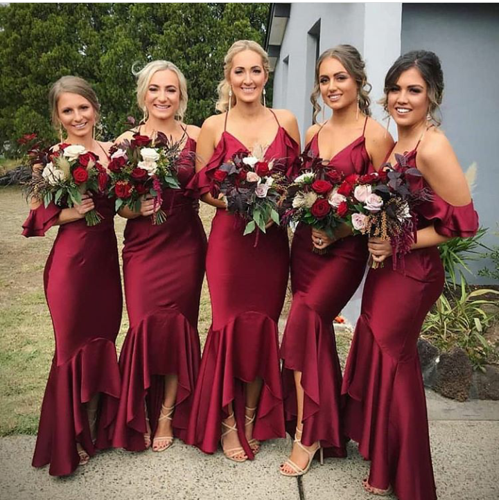 Peplum dress for bridesmaid red peplum bridesmaid dresses