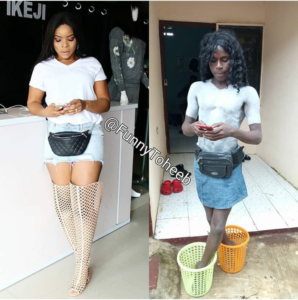funny toheeb recreates laura ikeji style