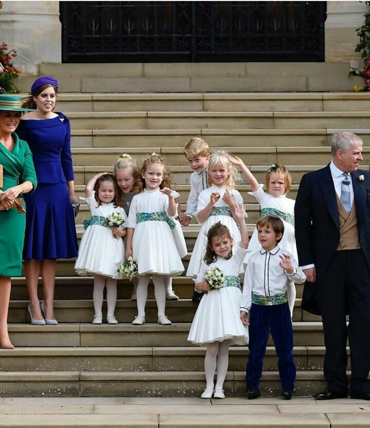 the page boys and flower girls at eugenie and jack brooksbank wedding
