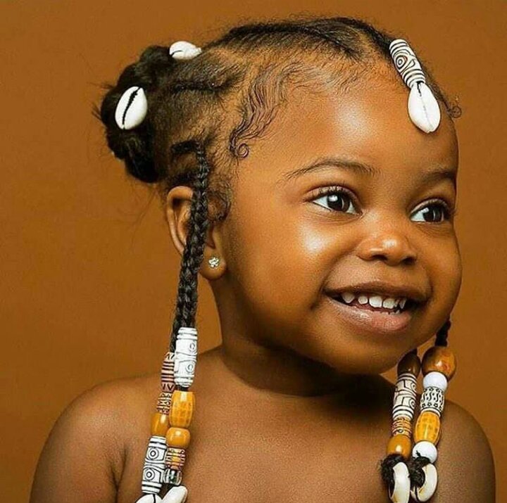 Kids fulani braids with beads Kids fulani braids with beads
