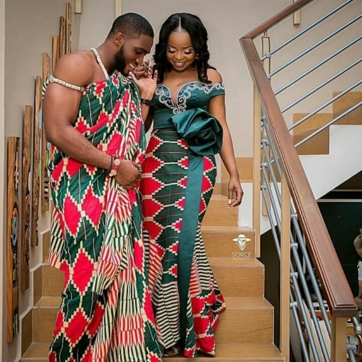 ghana couple kente fabric ghana couple wearing kente fabric