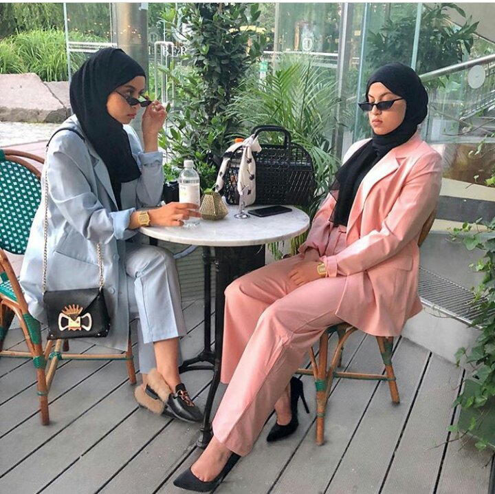 hijab with pant suit outfit