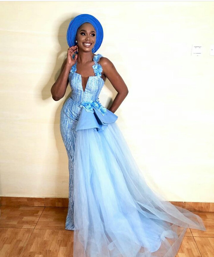 gown styles for light lace light blue lace gown styles 2018