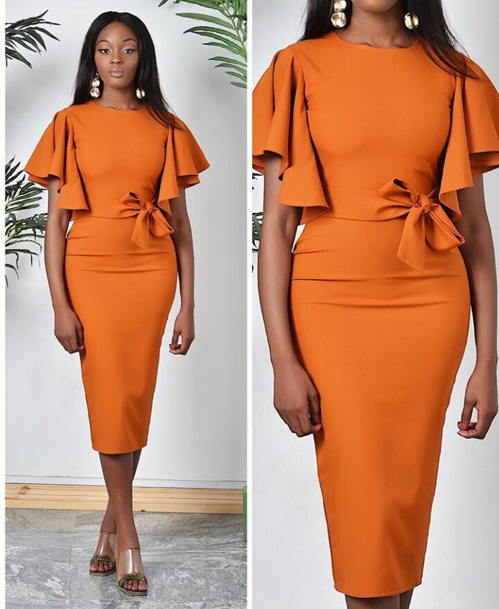 Orange crepe dress Orange crepe dress