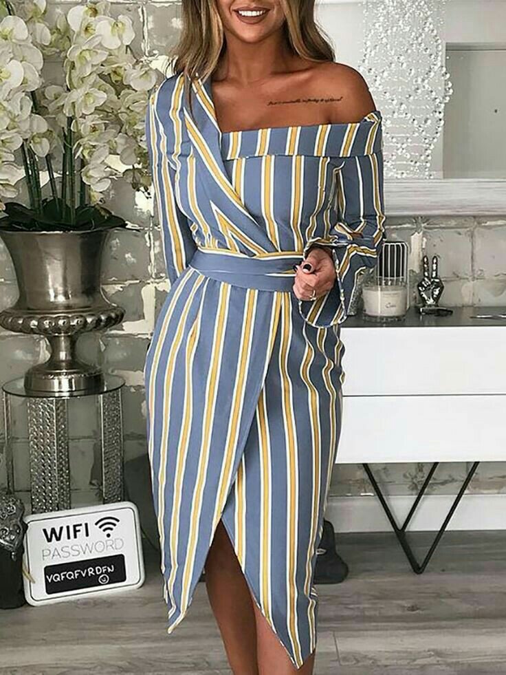 Assymetric striped dress assymetric striped dress for Valentine's day