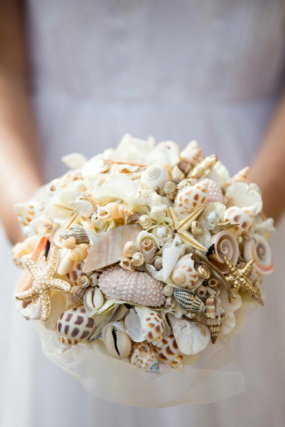 sea shell bridal bouquet Sea shell bridal bouquet