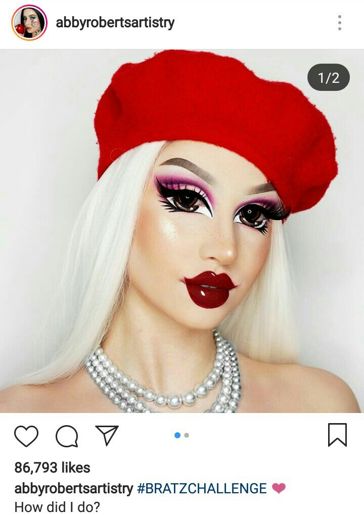 Abby Roberts Bratz makeup challenge 