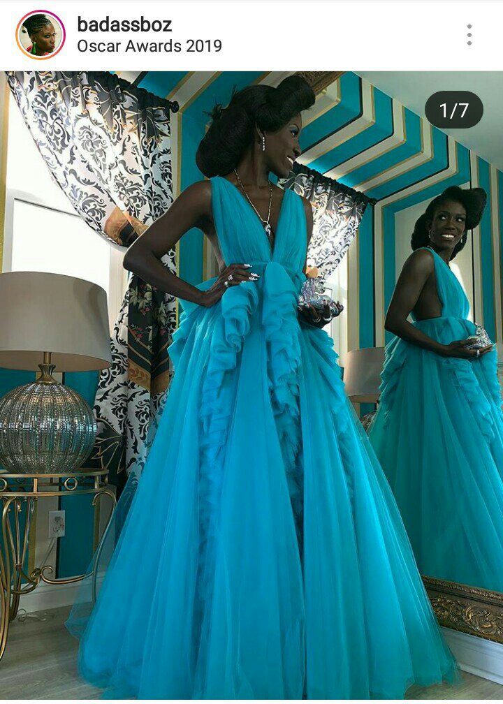Blue tulle dress