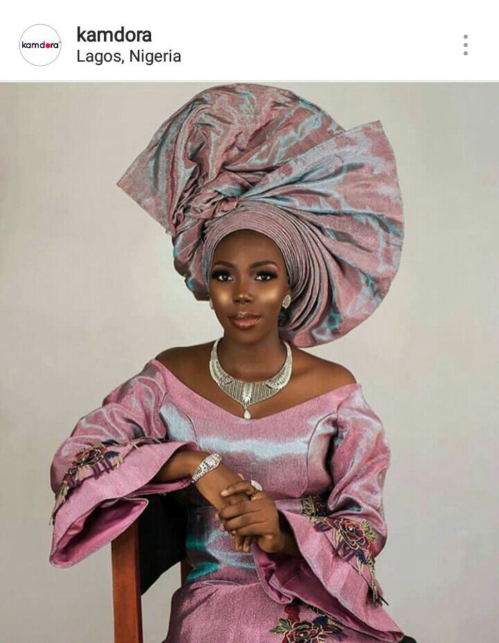 Deep purple gele styles
