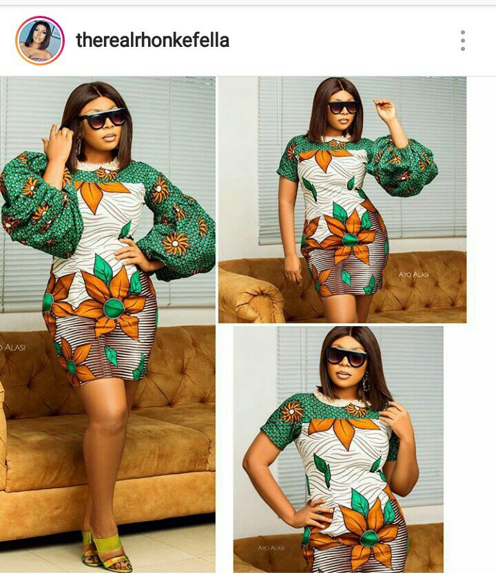 rhonkefella mixed Ankara dress