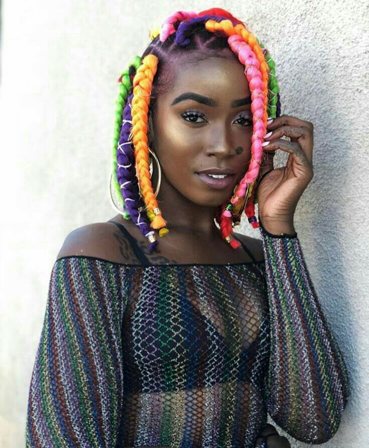 Multi colour Bob braids Multi colour Bob braids
