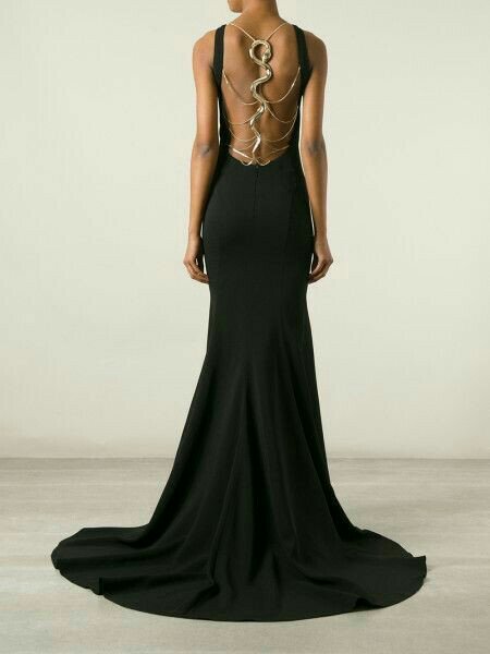 Black halter snake dress