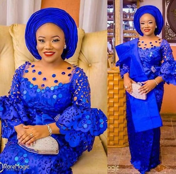 Blue pattern aso oke Blue pattern aso Oke