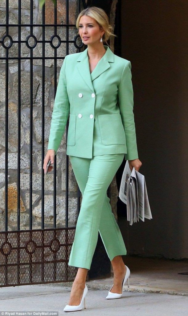 Ivanka trump green pant suit Ivanka trump green pant suit