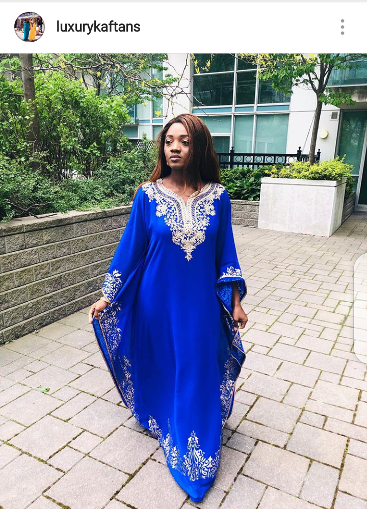 Blue kaftan with embroidery Blue kaftan with embroidery