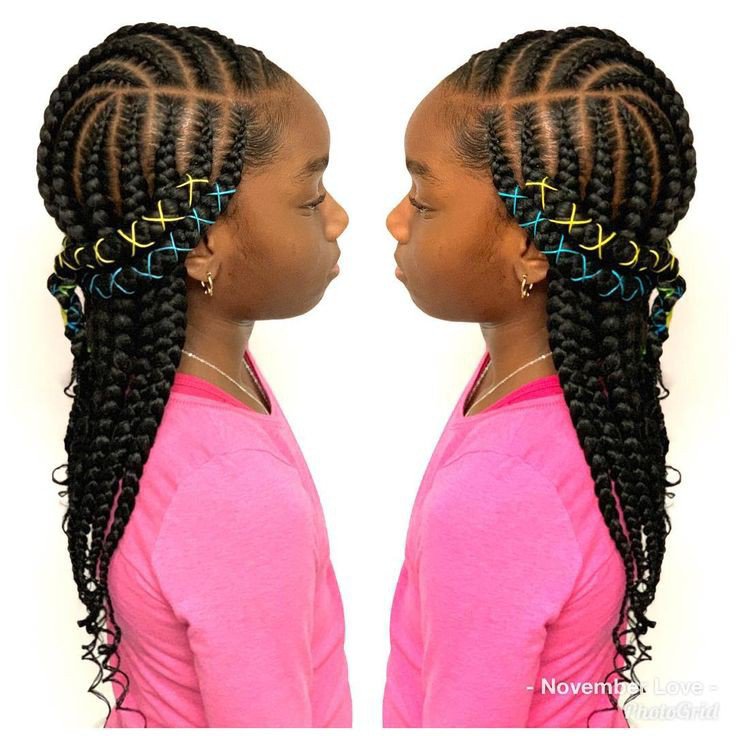 Long natural braids