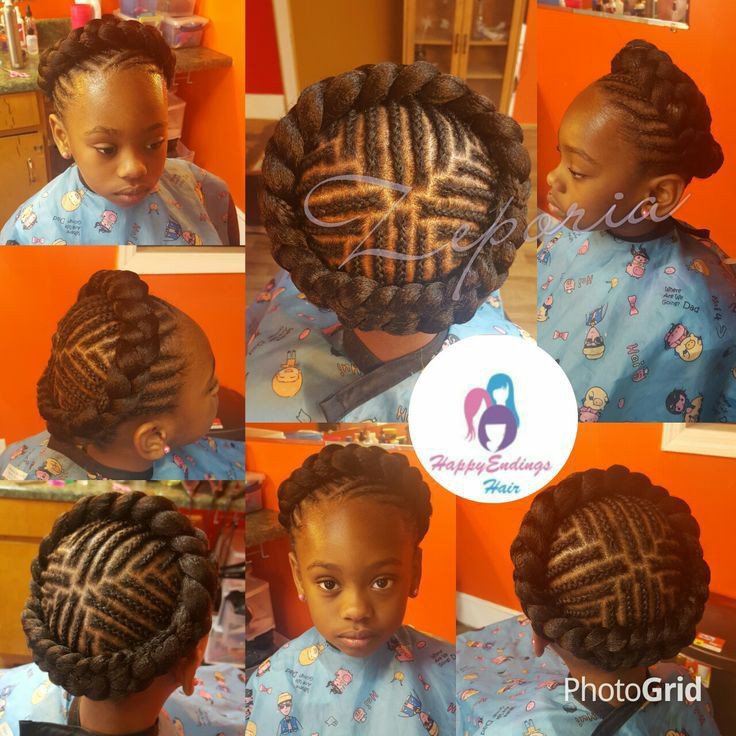 Braids with crown design