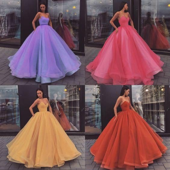 Organza ball gown prom dress