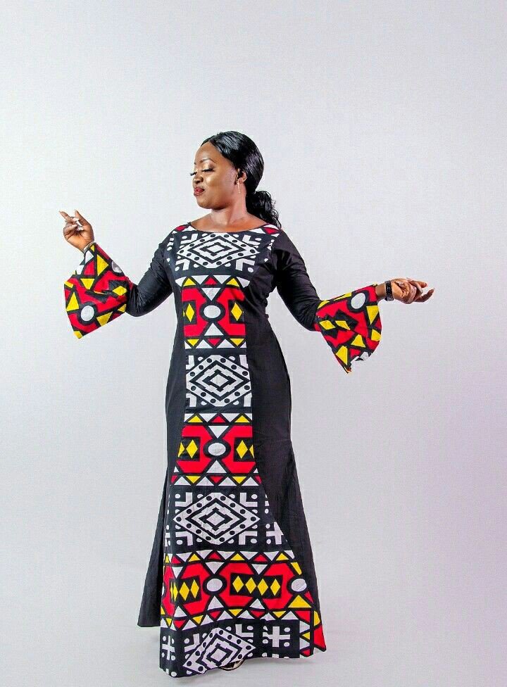 Long Descent ankara dress for christians
