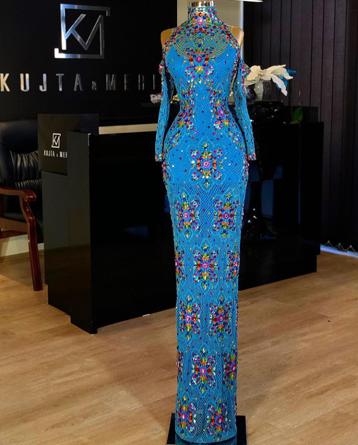 Blue halter neck dress Blue halter neck midi dress