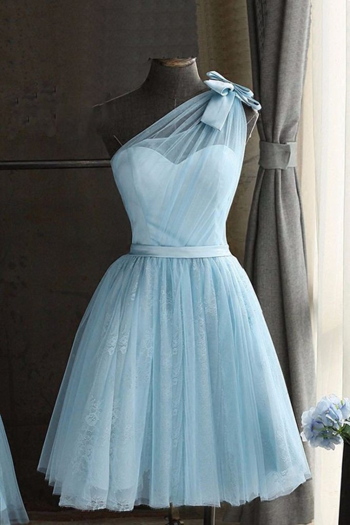 Powder blue monostrap dress