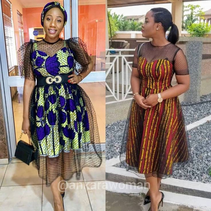 Organza ankara dress design Organza ankara dress design