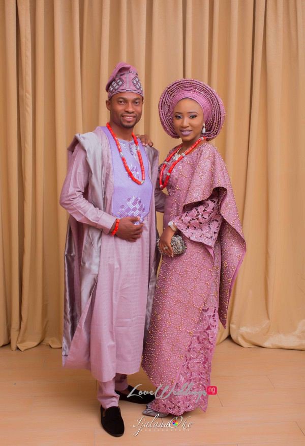 Bride and groom outfit nigerian wedding