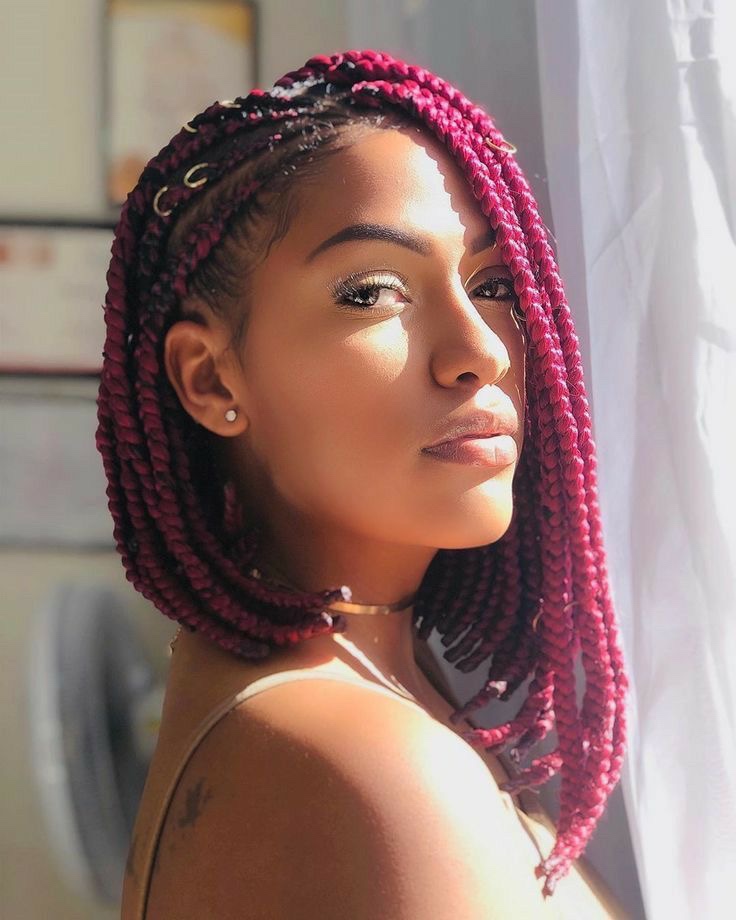 Red braids short