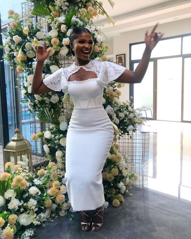 Decent white dress for court wedding