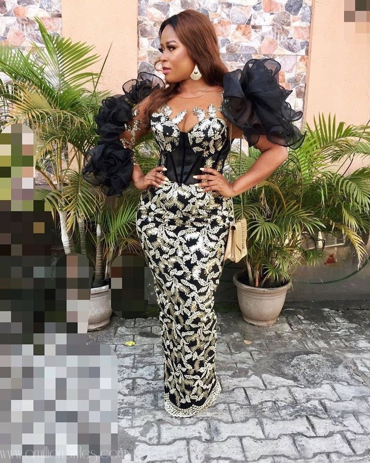 Latest Statement sleeves Aso ebi Styles 2021