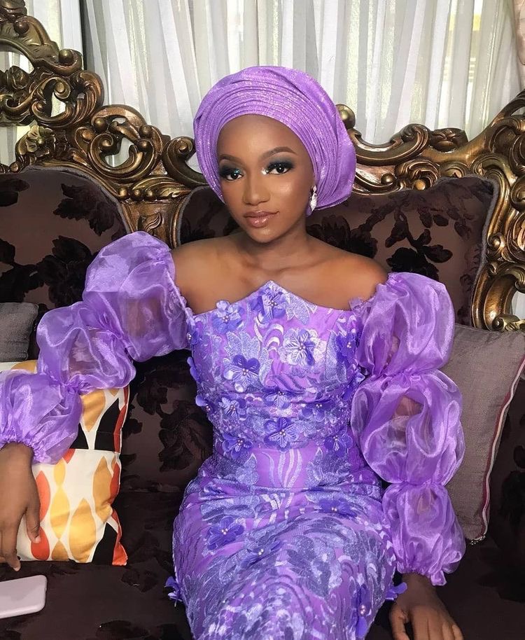 2021 Aso ebi lace styles with dramatic sleeves