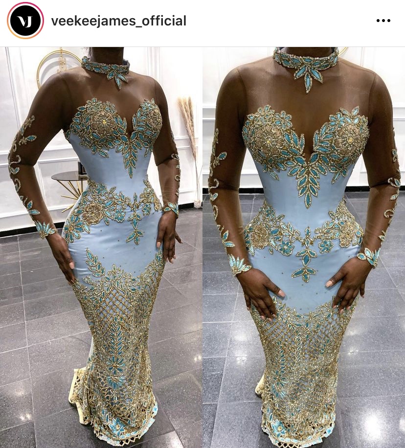 Corset dress for Nigeria bride 2022