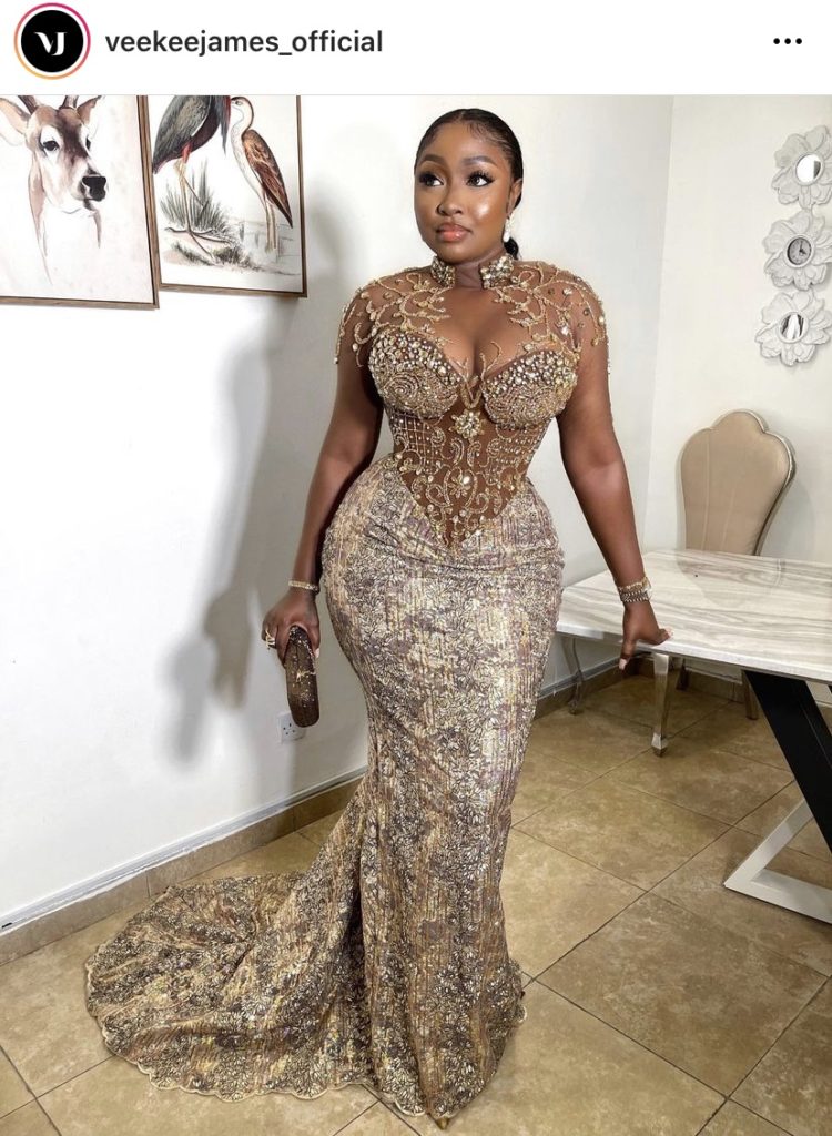 Corset dress with damask