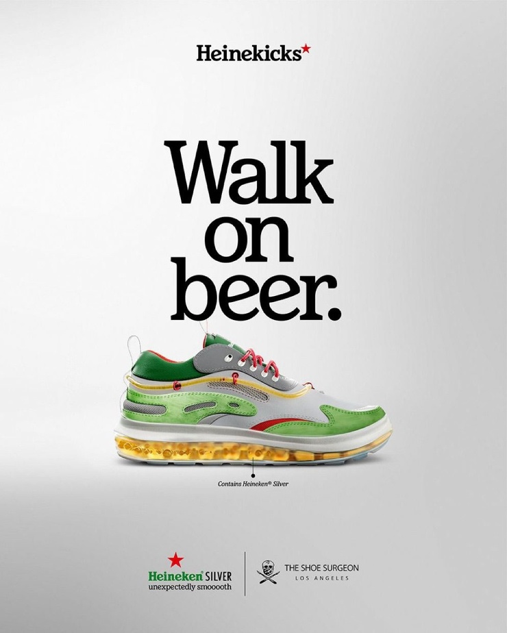 Heineken beer sneakers